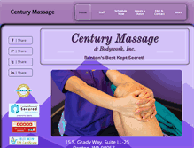 Tablet Screenshot of centurymassage.com